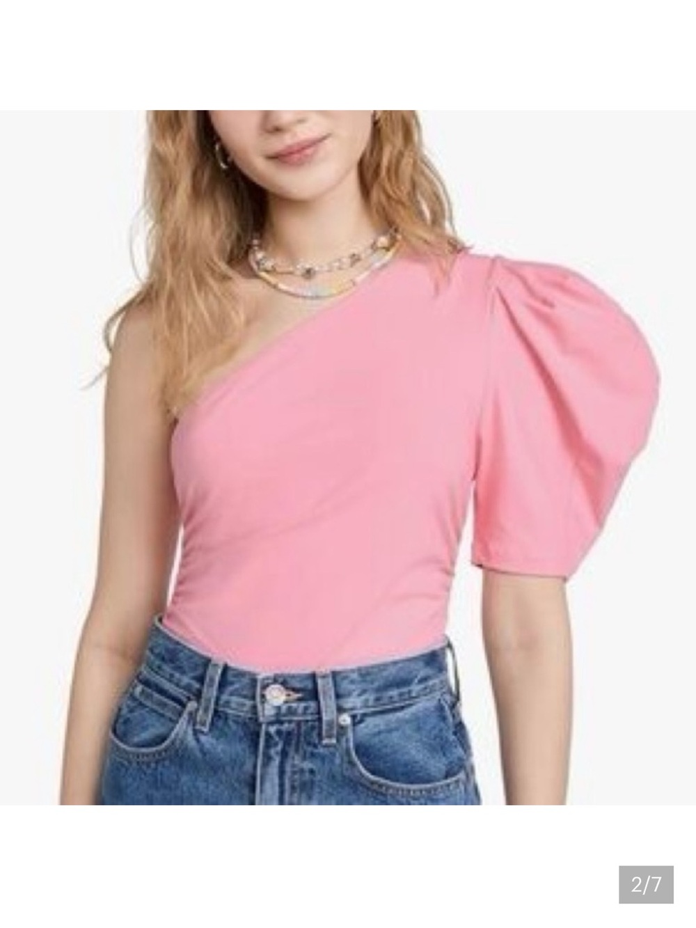 NWT Free People Pink Somethin Bout You One Shoulder Bodysuit M